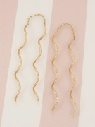 Złote kolczyki 585 spirala przeciągane modne piękne